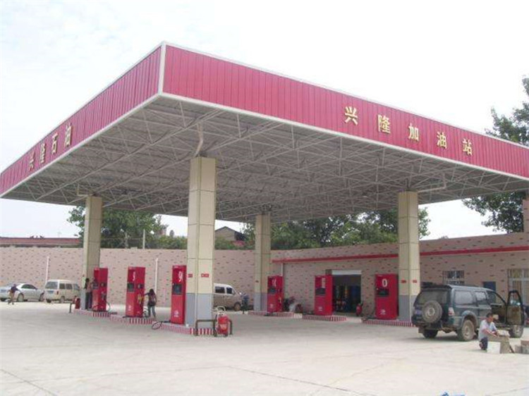 葫芦岛加油站钢结构网架案例9